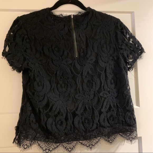 🦋2/$15🦋 Adiva Black Lace Top - Picture 2 of 3